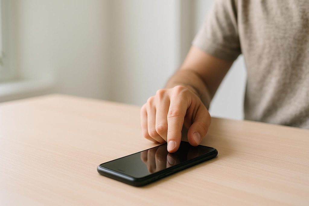 Person using a smartphone to illustrate engaging digital ads on mobile devices